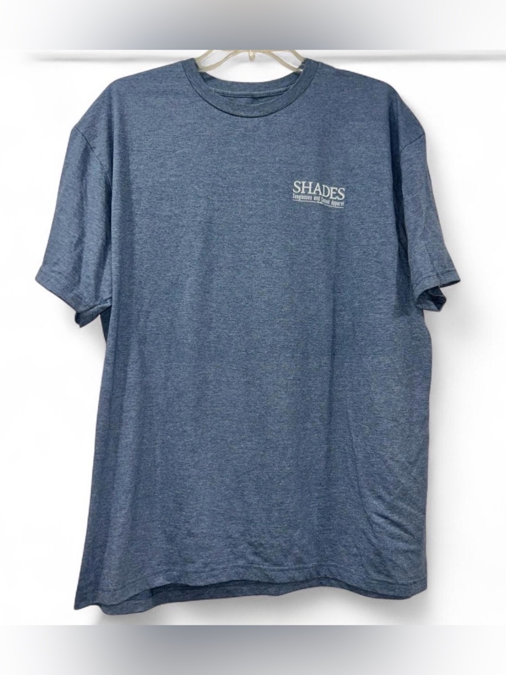 Shades Short Sleeve Crewneck T-Shirt in Heather Blue